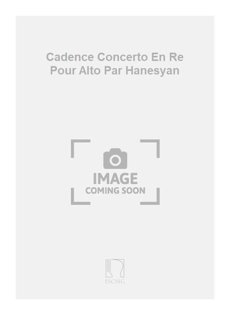 Cadence Concerto En Re Pour Alto Par Hanesyan